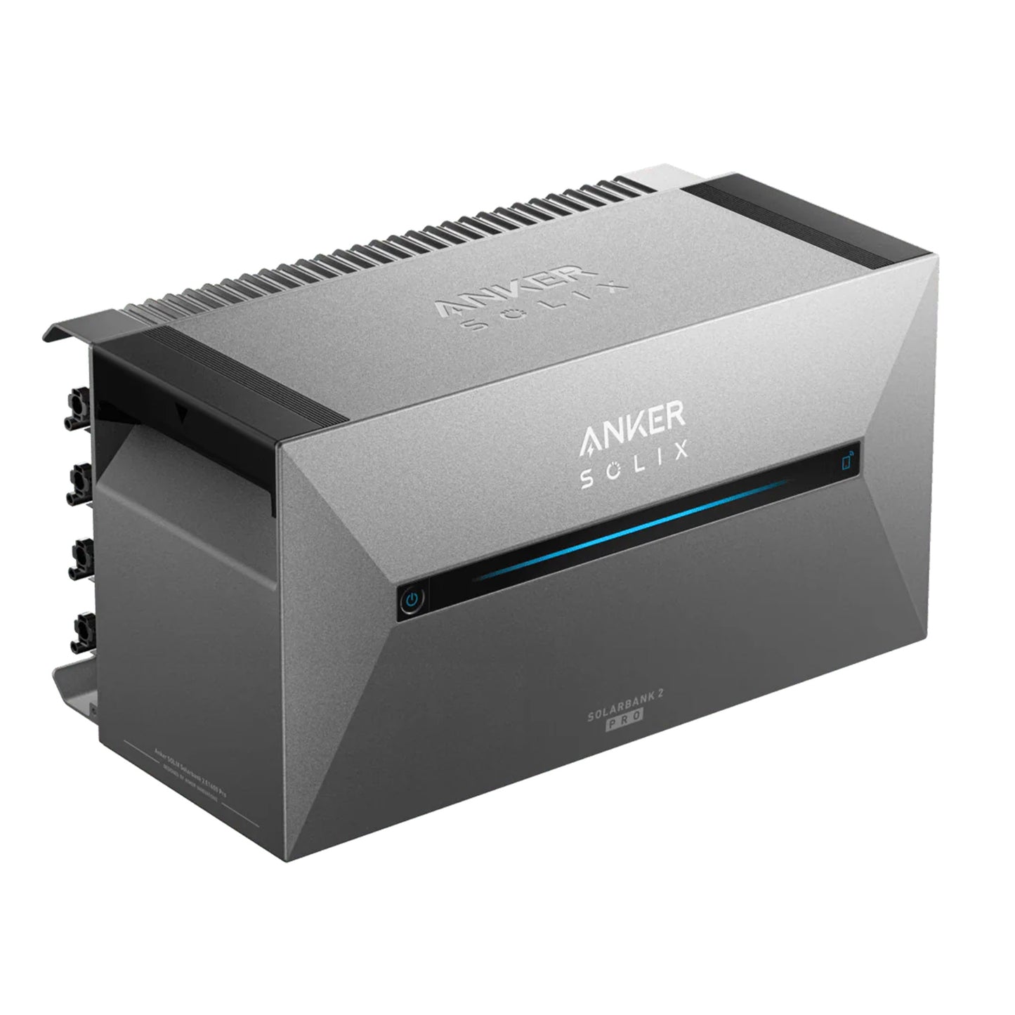 Anker Solix Solarbank 2 E1600 Pro: graues Solar-Strommodul mit Display und Anschlüssen