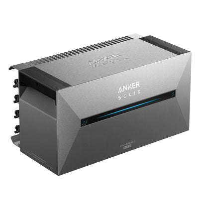 Anker Solix Solarbank 2 E1600 Pro: graues Solar-Strommodul mit Display und Anschlüssen