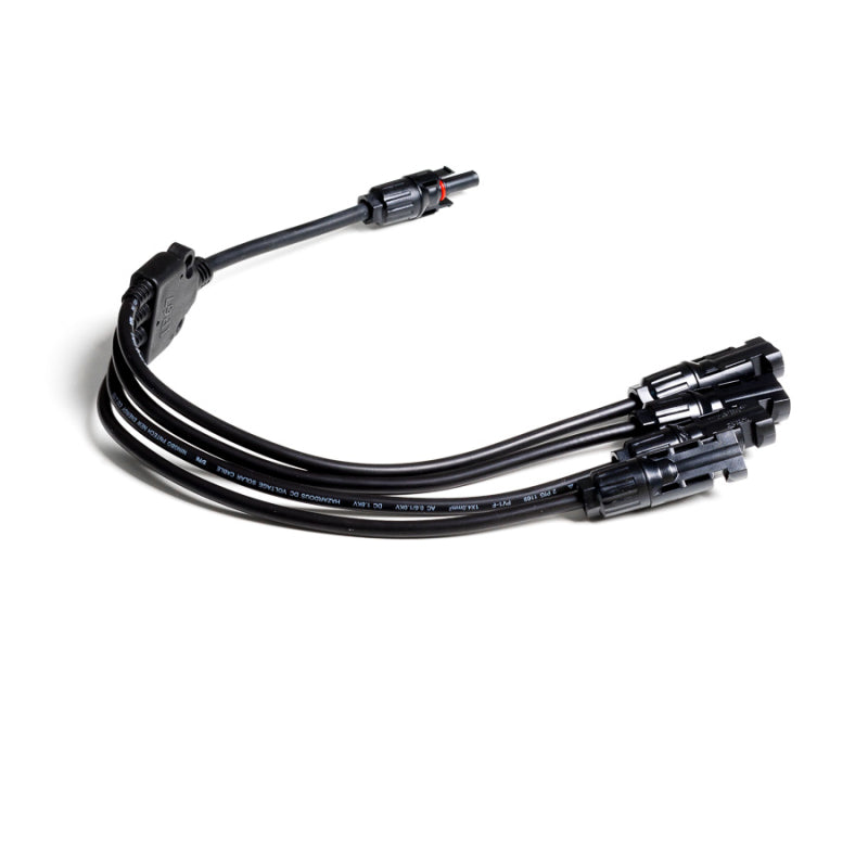 WATTSTUNDE MC4 T-Stecker Set zur Parallelverschaltung von 4 Solarmodulen - lang