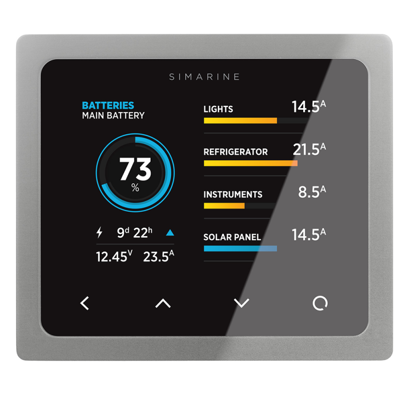 Simarine PICO Batteriemonitor - ohne Rahmen silber