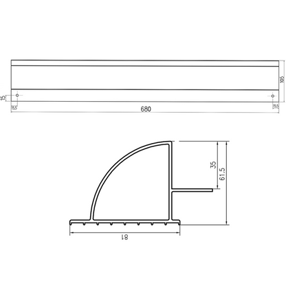 WATTSTUNDE Solarmodul Halterung HSA68/S ALU schwarz