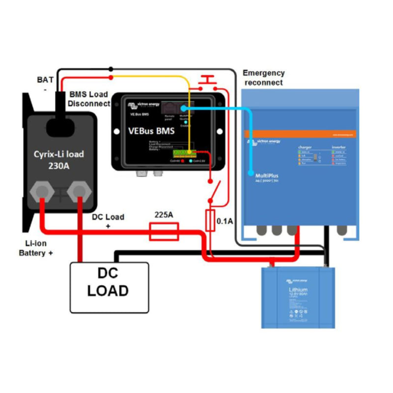 Victron Cyrix Li-load 12/24V 230A Batteriekoppler Trennrelais Batterieschutz