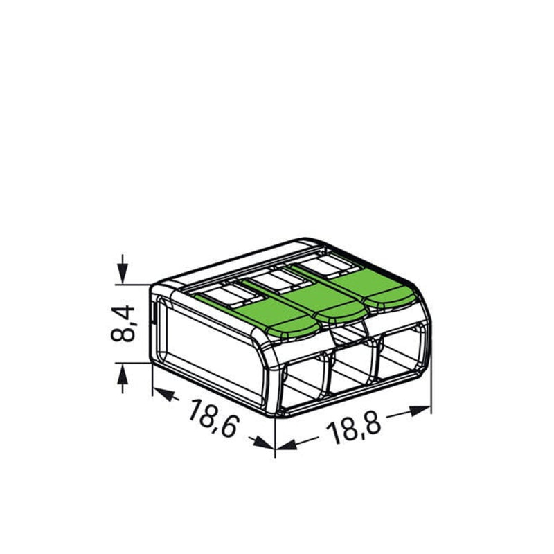 WAGO Verbindungsklemme Green Range flexibel bis 4mm² - 221-425 25er Pack