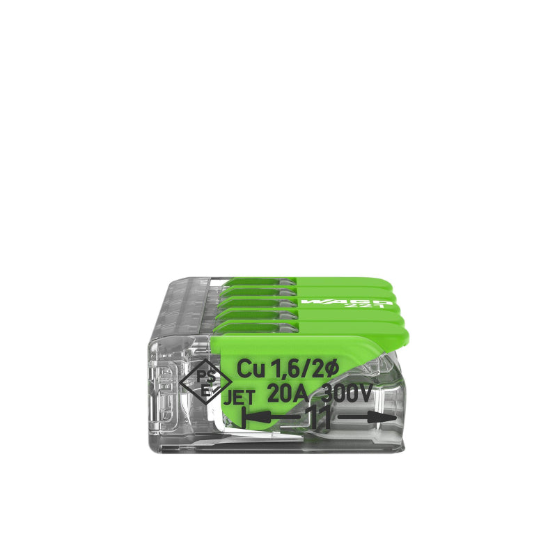 WAGO Verbindungsklemme Green Range flexibel bis 4mm² - 221-425 25er Pack