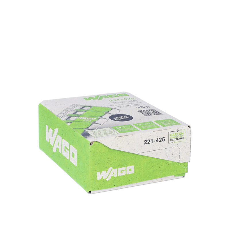 WAGO Verbindungsklemme Green Range flexibel bis 4mm² - 221-425 25er Pack