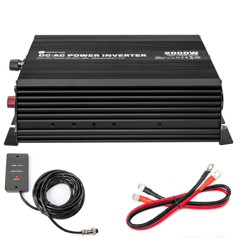 WATTSTUNDE 2000W / 4000W 24V Sinus Spannungswandler WS24/2000SI