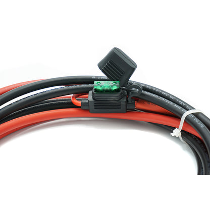 WATTSTUNDE 6mm² Batterieanschlußkabel BAKA30 mit 30A Sicherung und Polklemmen im Set