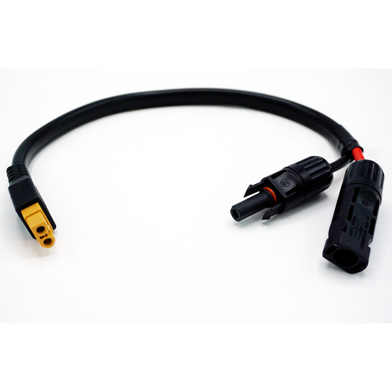 WATTSTUNDE Adapterkabel (2x) 4 mm² Typ-MC4/XT60 weiblich 3Pin 30 cm schwarz