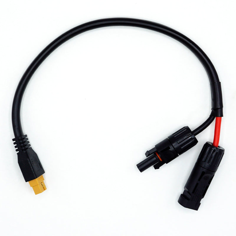 WATTSTUNDE Adapterkabel (2x) 4 mm² Typ-MC4/XT60 weiblich 3Pin 30 cm schwarz