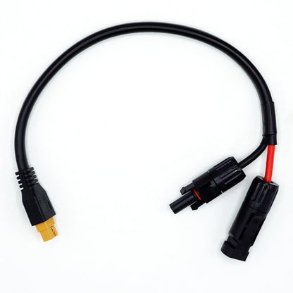 WATTSTUNDE Adapterkabel (2x) 4 mm² Typ-MC4/XT60 weiblich 3Pin 30 cm schwarz