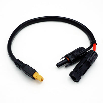 WATTSTUNDE Adapterkabel (2x) 4 mm² Typ-MC4/XT60 weiblich 3Pin 30 cm schwarz