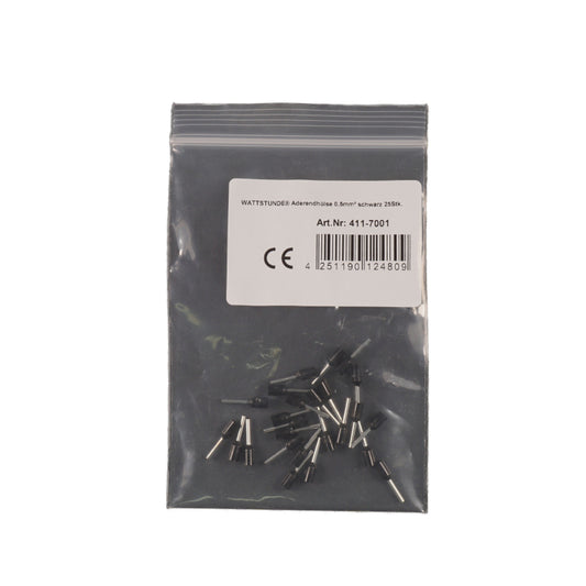 WATTSTUNDE Aderendhülse schwarz 25 Stk. 10 mm²