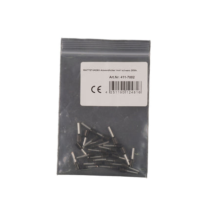 WATTSTUNDE Aderendhülse schwarz 25 Stk. 10 mm²