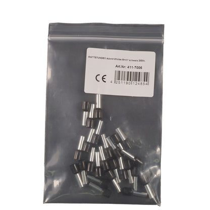 WATTSTUNDE Aderendhülse schwarz 25 Stk. 10 mm²