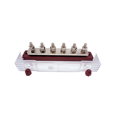 WATTSTUNDE Busbar 6xM8 300A / 70V rot