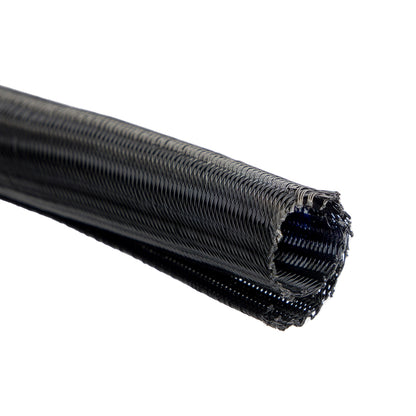 WATTSTUNDE Geflechtsschlauch offen 19mm schwarz 5 Meter