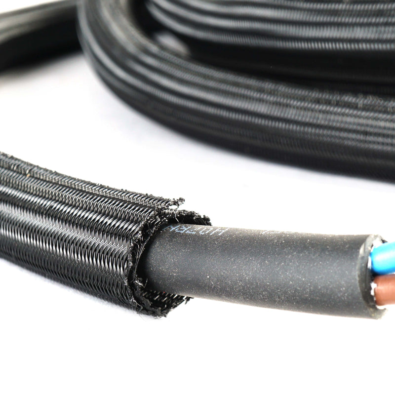 WATTSTUNDE Geflechtsschlauch offen 19mm schwarz 5 Meter
