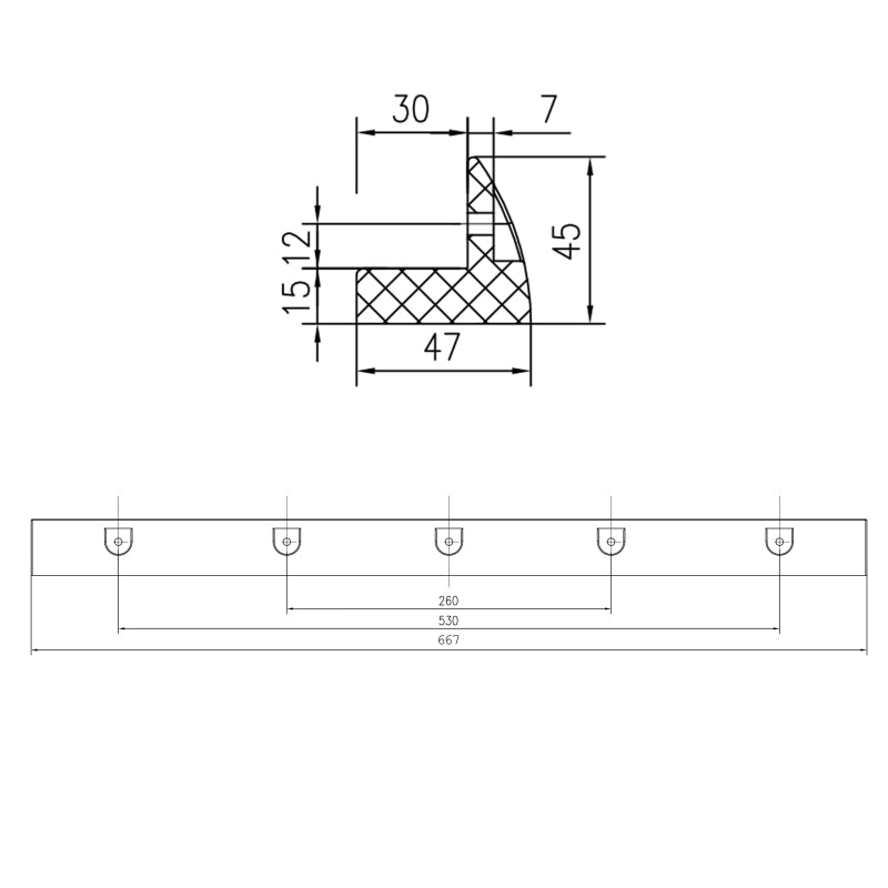 WATTSTUNDE MOUNT Solarmodul Halterung 67 cm weiß