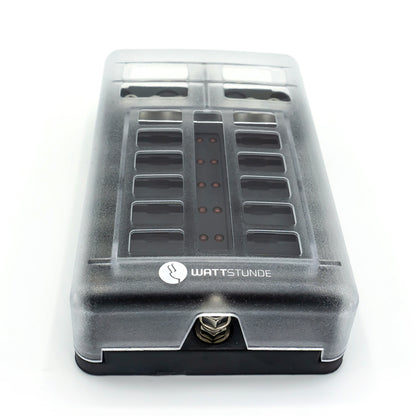 WATTSTUNDE Plus Distributor 12 mit je 4x 5A, 10A, 15A, 20A Flachsicherungen