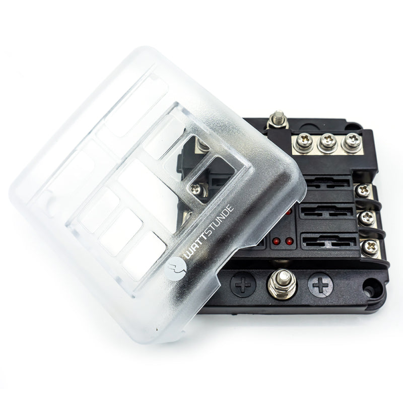 WATTSTUNDE Plus Distributor 6 mit je 2x 5A, 10A, 15A, 20A Flachsicherungen