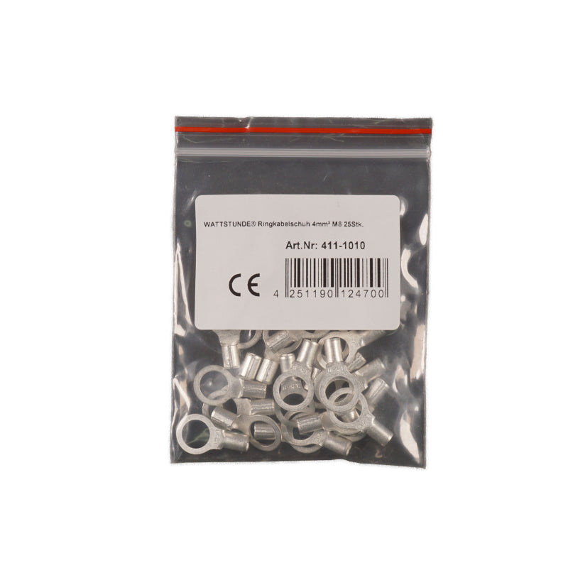 WATTSTUNDE Ringkabelschuh 25 Stk. 10 mm² M8
