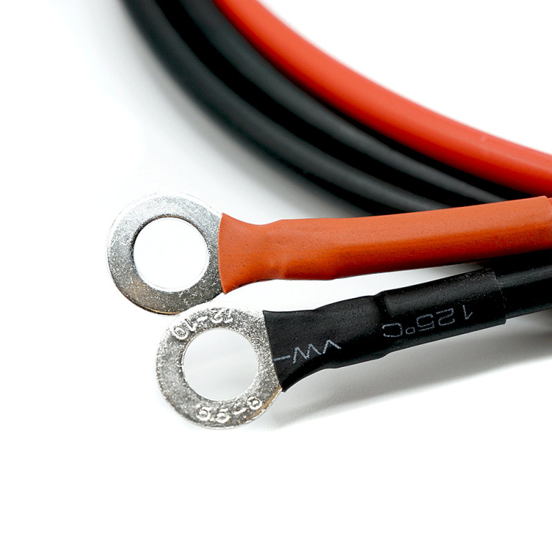 WATTSTUNDE Sicherungskabel (mit Sicherung 20 A) M8 Ringöse/Aderendhülse 1,5 m rot/schwarz 2x4 mm²