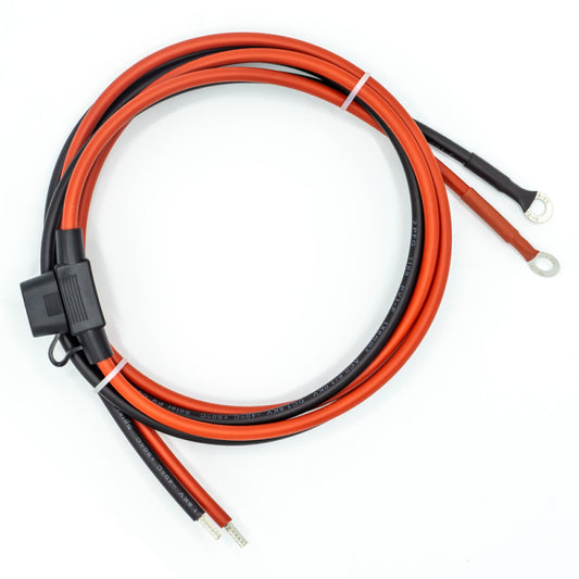 WATTSTUNDE Sicherungskabel (mit Sicherung 20 A) M8 Ringöse/Aderendhülse 1,5 m rot/schwarz 2x4 mm²