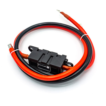 WATTSTUNDE Sicherungskabel (mit Sicherungshalter) M8 Ringöse/Aderendhülse rot/schwarz 2x35 mm² 2 m