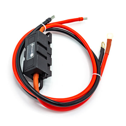 WATTSTUNDE Sicherungskabel (mit Sicherungshalter) M8 Ringöse/Aderendhülse rot/schwarz 2x35 mm² 2 m