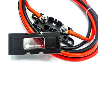WATTSTUNDE Sicherungskabel (mit Sicherungshalter) M8 Ringöse/Aderendhülse rot/schwarz 2x35 mm² 2 m