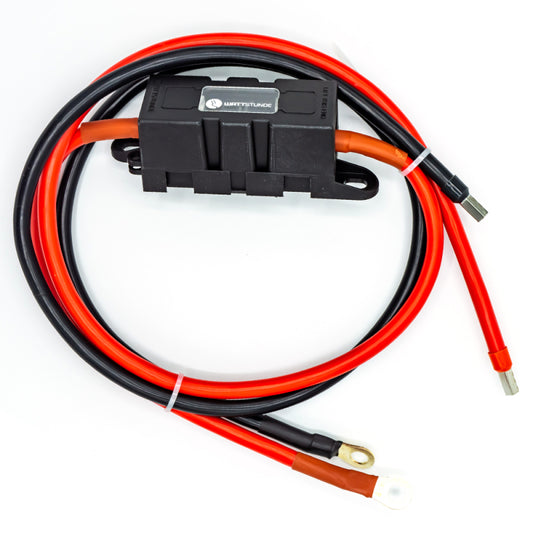 WATTSTUNDE Sicherungskabel (mit Sicherungshalter) M8 Ringöse/Aderendhülse rot/schwarz 2x35 mm² 2 m