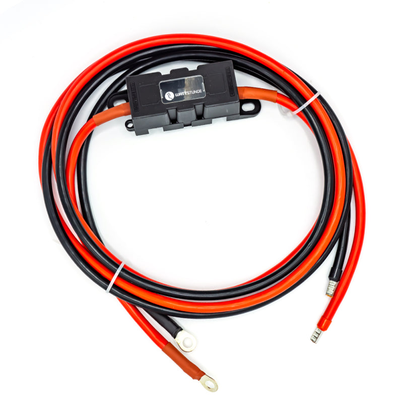 WATTSTUNDE Sicherungskabel (mit Sicherungshalter) M8 Ringöse/Aderendhülse rot/schwarz 2x35 mm² 2 m