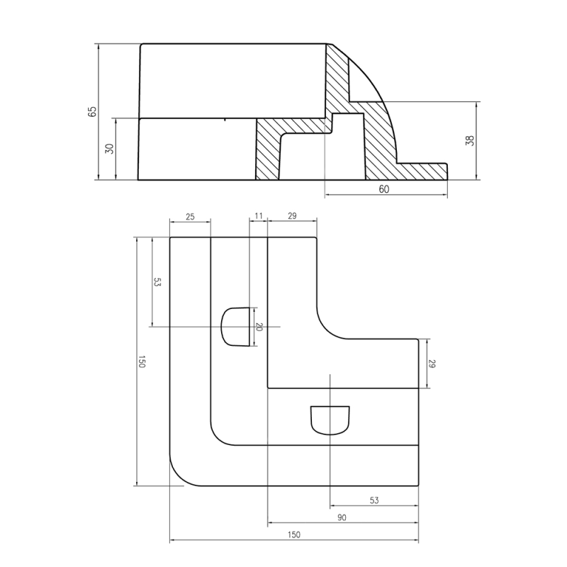 WATTSTUNDE Solarmodul Halteecken HXE/S ASA Kunststoff schwarz