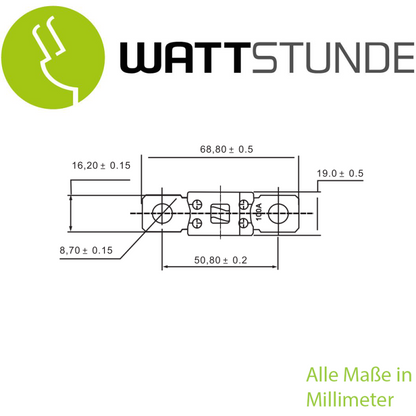 WATTSTUNDE ANM Hochlast-Streifen-Sicherung 2x150A