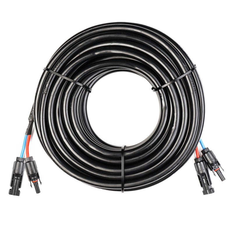 WATTSTUNDE Verlängerungskabel (2x) 4 mm² Typ-MC4/Typ-MC4 schwarz 5 m