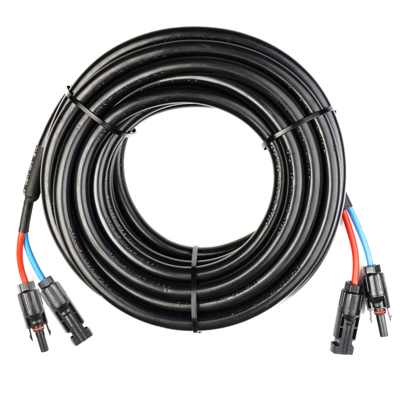 WATTSTUNDE Verlängerungskabel (2x) 6 mm² Typ-MC4/Typ-MC4 schwarz 5 m