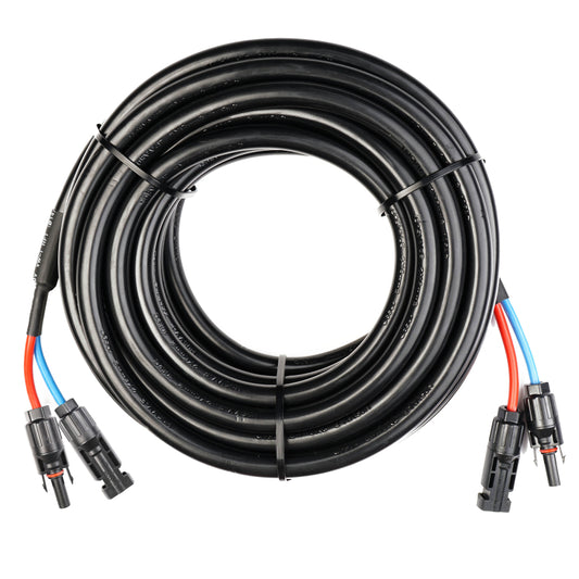 WATTSTUNDE Verlängerungskabel (2x) 6 mm² Typ-MC4/Typ-MC4 schwarz 5 m