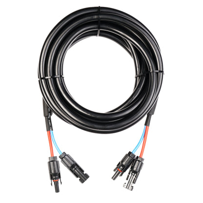WATTSTUNDE Verlängerungskabel (2x) 6 mm² Typ-MC4/Typ-MC4 schwarz 5 m