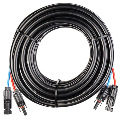 WATTSTUNDE Verlängerungskabel (2x) 4 mm² Typ-MC4/Typ-MC4 schwarz 5 m