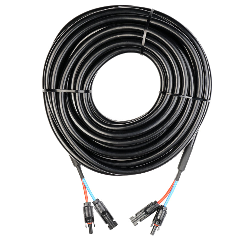 WATTSTUNDE Verlängerungskabel (2x) 6 mm² Typ-MC4/Typ-MC4 schwarz 5 m