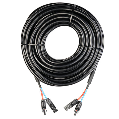 WATTSTUNDE Verlängerungskabel (2x) 6 mm² Typ-MC4/Typ-MC4 schwarz 5 m